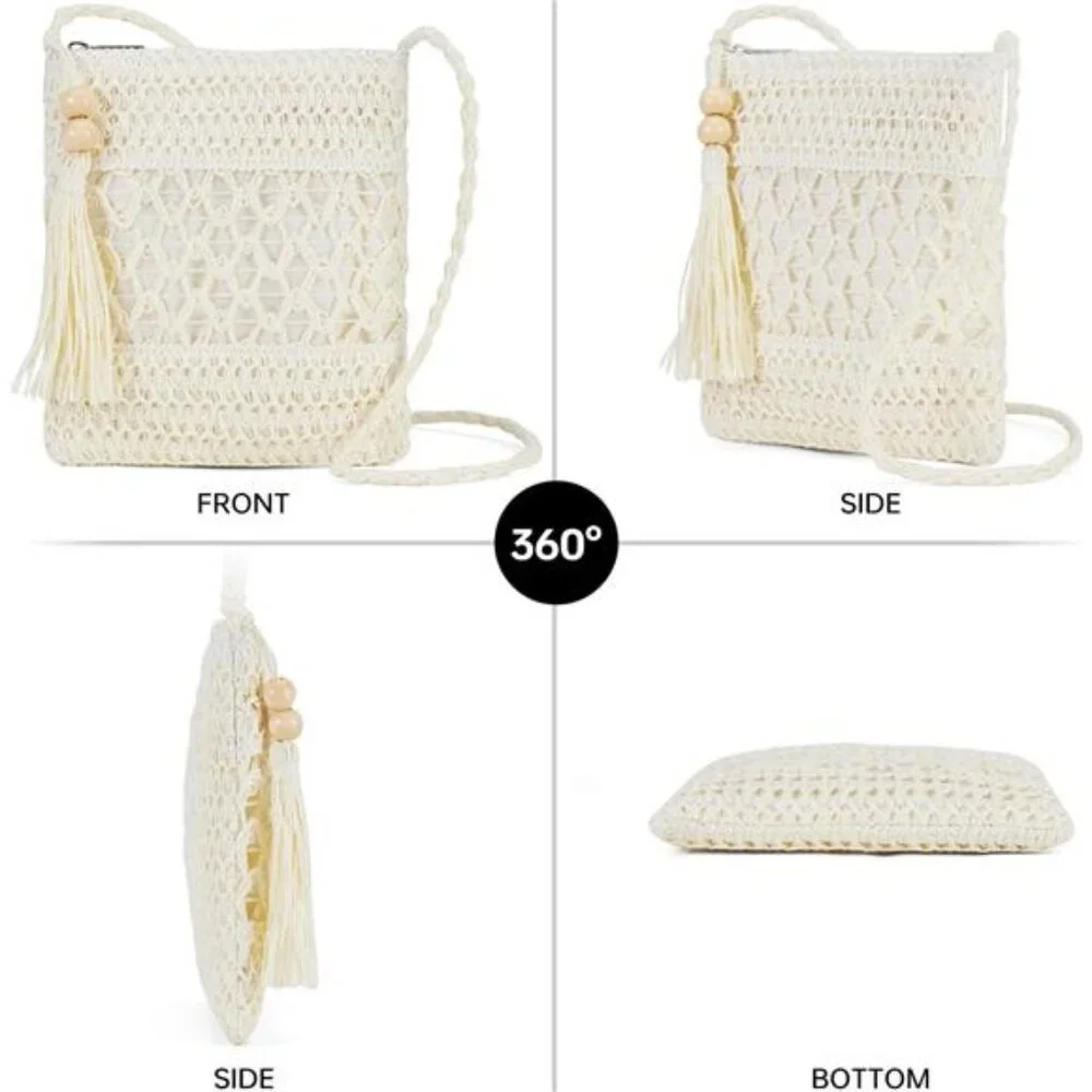 Women Small Beach Straw Purse For Women:‎ Straw Bags Crossbody Shoulder Handbags